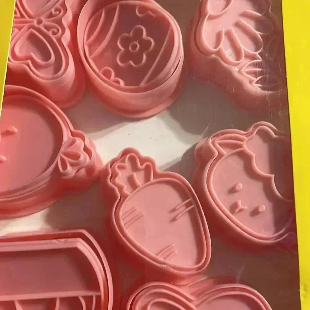Cookie cutters with stamp spring shapes